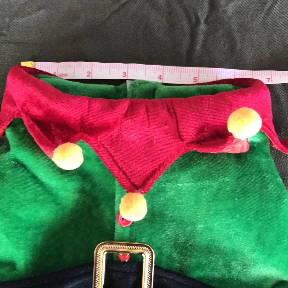FESTIVE DOG ELF COSTUME *CAT *PUPPY *HOLIDAY *CHRISTMAS *HALLOWEEN *GUC